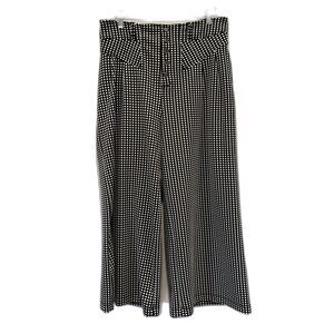 Maeve Anthropologie Wide Leg Pants Black Culottes High Rise Pull On Women Large